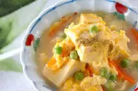 エンドウ豆の卵とじ