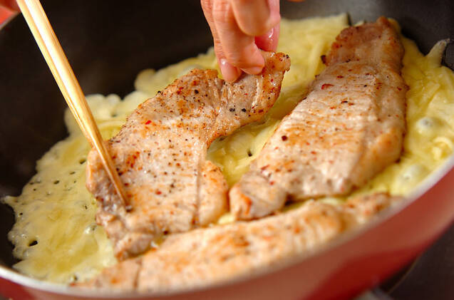 豚肉のこんがりチーズ焼きの作り方の手順5