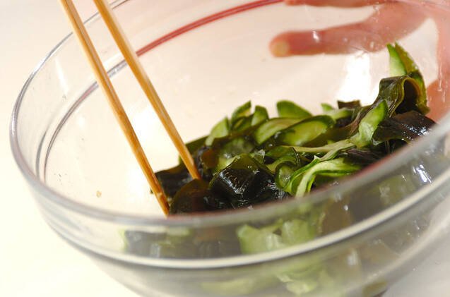 ワカメ酢の作り方の手順4