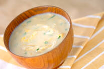 かきたま豆乳スープ