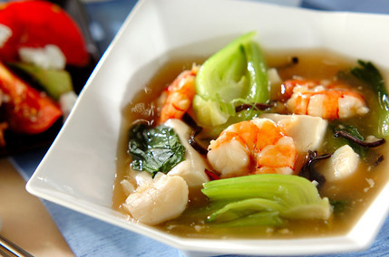 豆腐とエビのとろーり中華うま煮