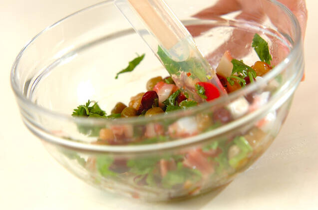 タコとお豆のエスニックサラダの作り方の手順3
