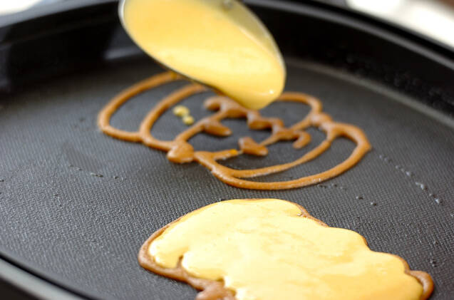 ハロウィンカボチャパンケーキの作り方の手順3