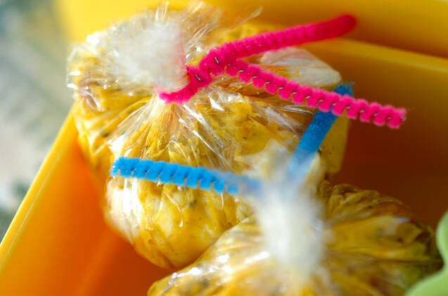 カボチャとチーズの茶巾