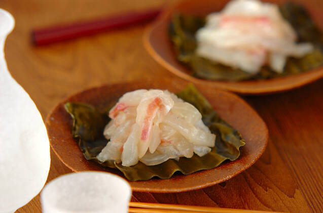鯛の昆布じめ