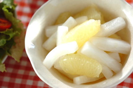 大根とグレープフルーツの甘酢漬け