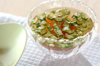 オクラのジンジャー冷スープ