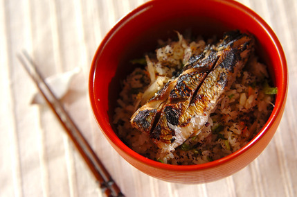 サンマの炊き込みご飯