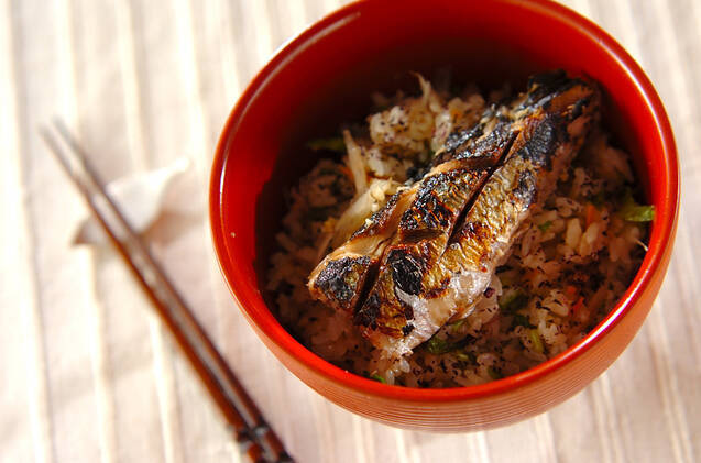 サンマの炊き込みご飯