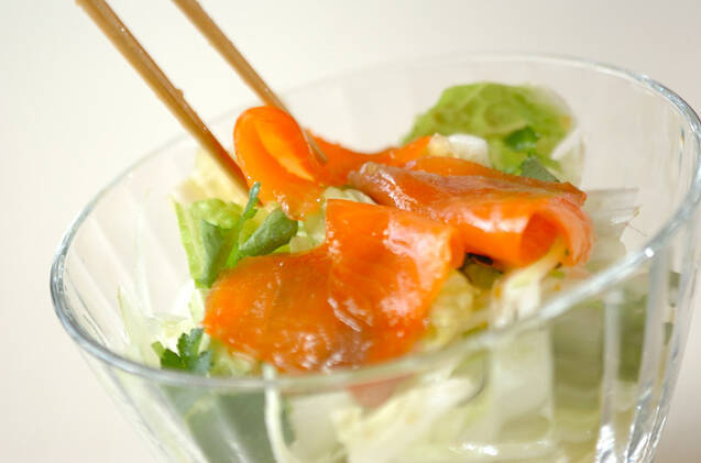 スモークサーモンと白菜のサラダの作り方の手順7