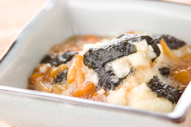 長芋とナメコの酢の物