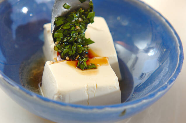 温豆腐のニラダレの作り方の手順2