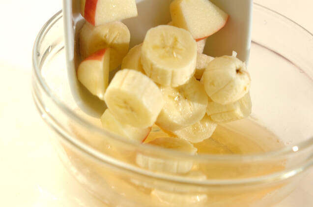 白玉とフルーツのデザートの作り方の手順4