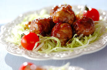 コンニャクの肉巻き