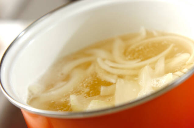 ホウレン草のかき玉汁の作り方の手順3