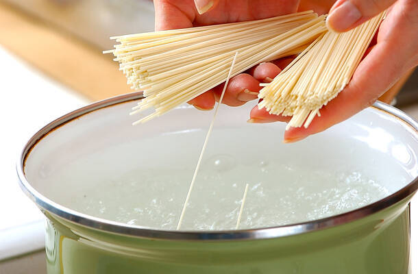 素麺エスニックサラダの作り方の手順1