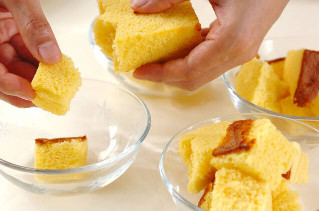 カステラチーズケーキの作り方の手順1