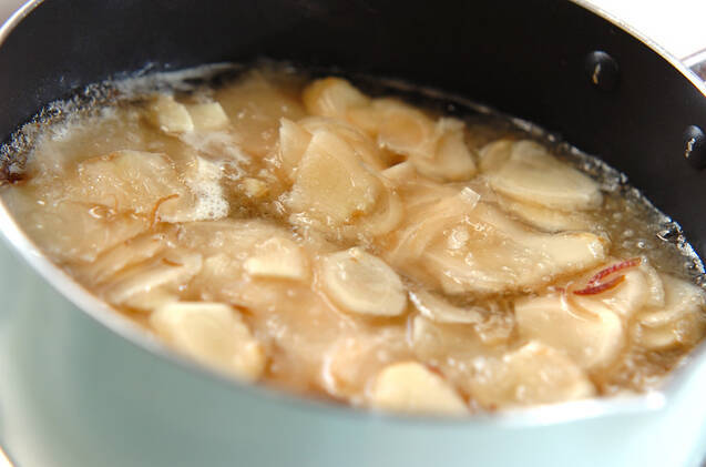 国産新ショウガのスパイシーシロップの作り方の手順2