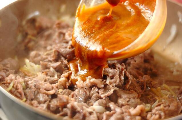 牛肉と万願寺唐辛子のみそ炒めの作り方の手順8