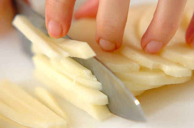 ジャガイモのふわふわ明太焼きの作り方の手順1