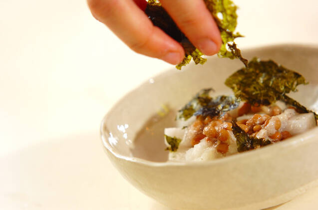 長芋納豆おろし和えの作り方の手順4