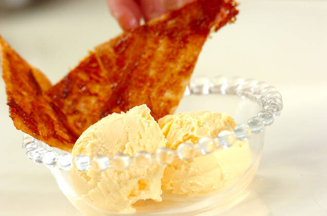 パリパリユズジャムアイス添えの作り方の手順4