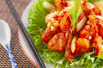 長芋のチリソース炒め