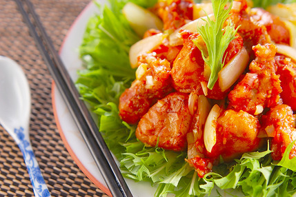 長芋のチリソース炒め