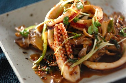 イカのワタユズコショウ炒め