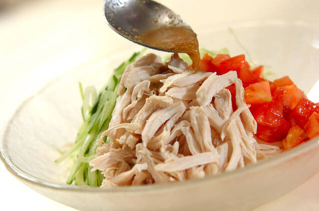 バンバンジー風素麺の作り方の手順4