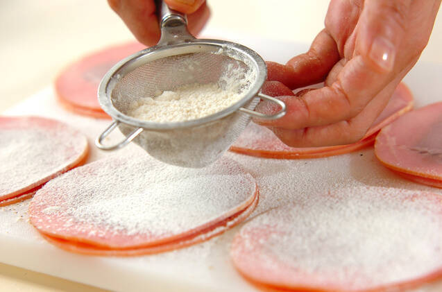 バジル風味ハムカツの作り方の手順5