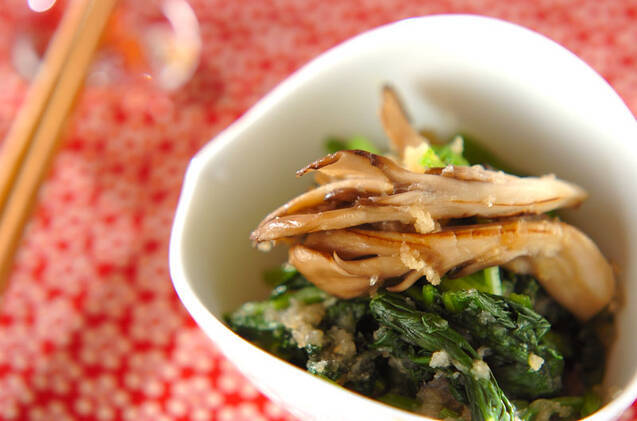 青菜とマイタケのみぞれ和え