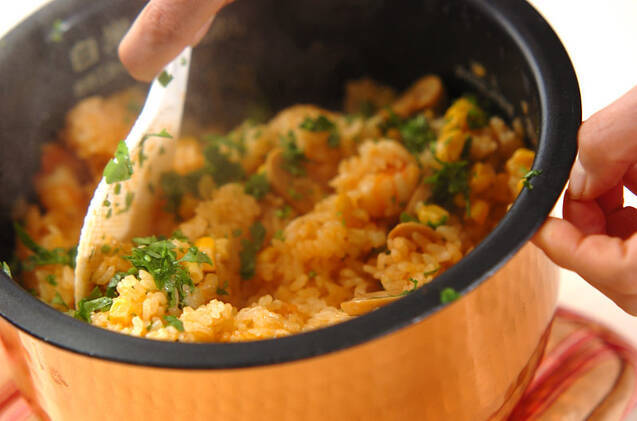 エビのピラフの作り方の手順7