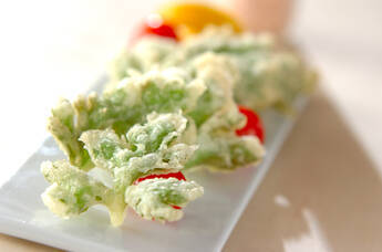 セロリの葉の天ぷら