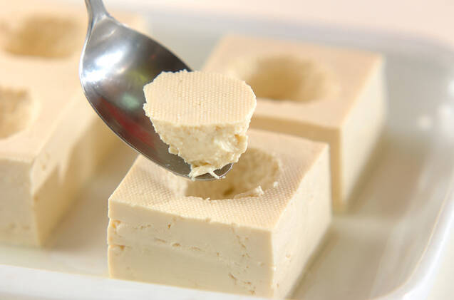 豆腐とエビのあんかけ煮の作り方の手順1