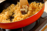 高菜と明太子のチャーハンの作り方2