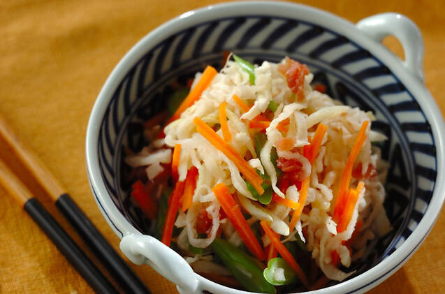 切干し大根の梅甘酢和え