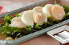 野菜と一緒にヘルシー！ホタテのお造りの作り方の手順
