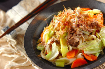 10分で簡単!ユズコショウ風味の焼きうどん