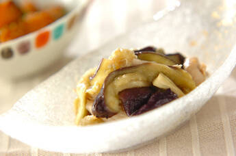 ナスのニンニクじょうゆ和え