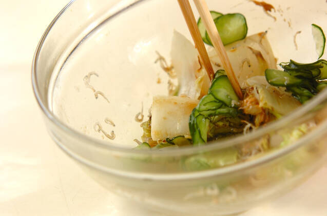 炒め白菜の甘酢和えの作り方の手順4