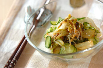 炒め白菜の甘酢和え