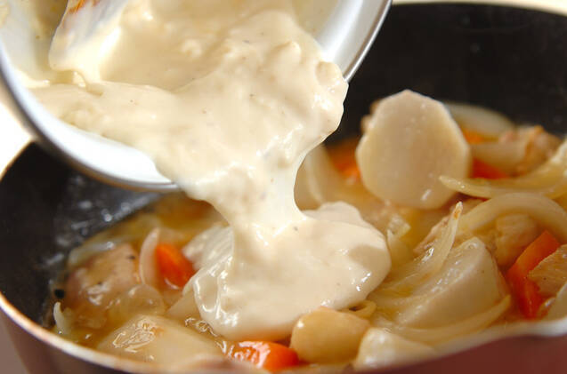 里芋のコーンシチューの作り方の手順9