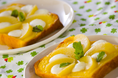 桃のフレンチトースト レシピ 作り方 E レシピ 料理のプロが作る簡単レシピ