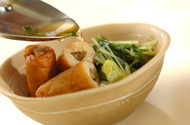 白菜とゴボウ天の煮物の作り方の手順4