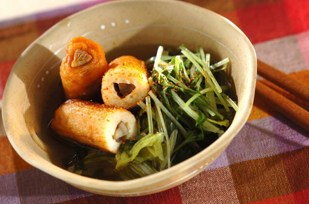 白菜とゴボウ天の煮物