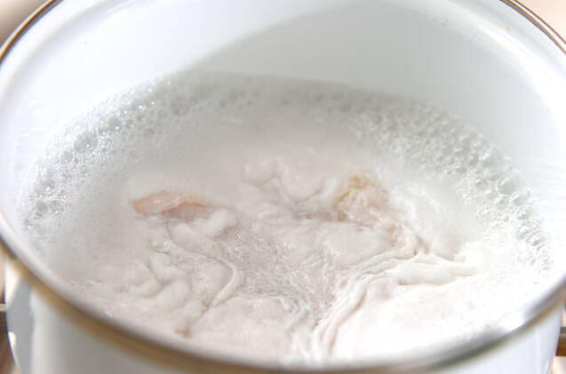 ドッグフード　鶏ささ身と野菜のサッと煮の作り方の手順1