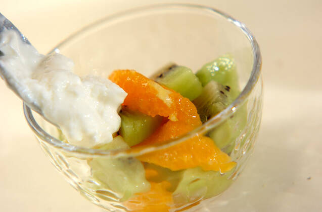 いろいろフルーツのヨーグルトがけの作り方の手順4