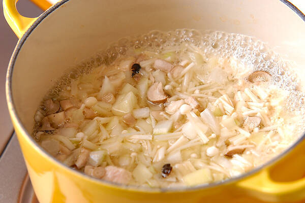 チキントマト雑炊の作り方の手順7
