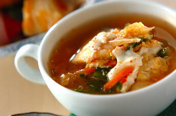 卵のキムチスープ